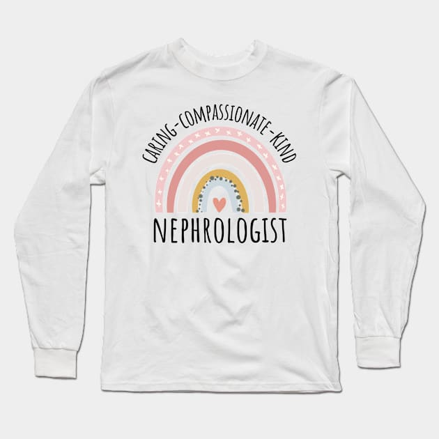 Nephrologist Pastel Rainbow Long Sleeve T-Shirt by IndigoPine